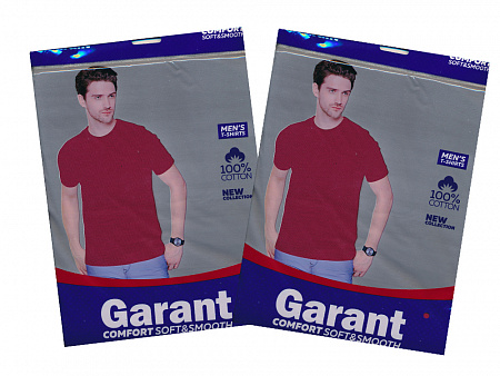 Мужская бордовая футболка GARANT