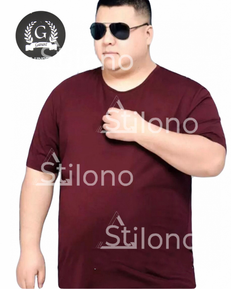 Мужская бордовая футболка большой размер GARANT 104-10 G