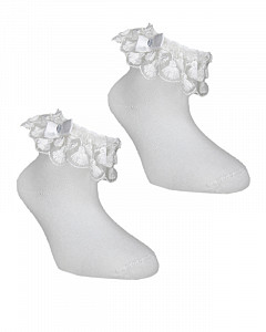 Белые носки с аксессуаром для девочки  KATAMINO