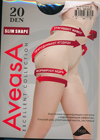 Колготки женские моделирующие  SLIM SHAPE 20 nero A.VEASA