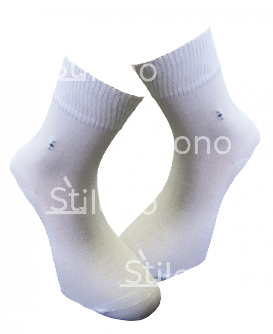 Мужские белые носки с ослабленной резинкой  A.VEASA 106000-2AV