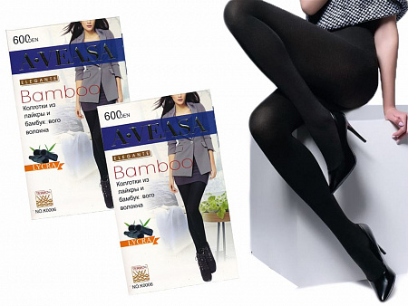 Колготки женские теплые 600 DEN из бамбука A.VEASA